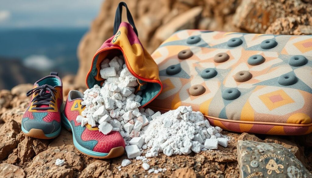 Boulderschuhe, Chalkbag, Chalk, Crashpads
