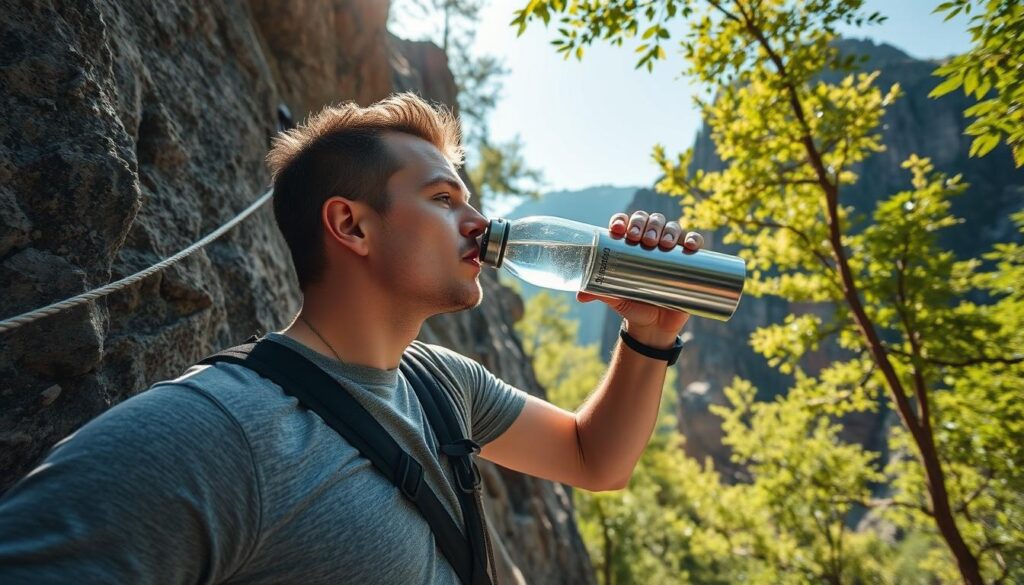 Hydratation beim Klettern