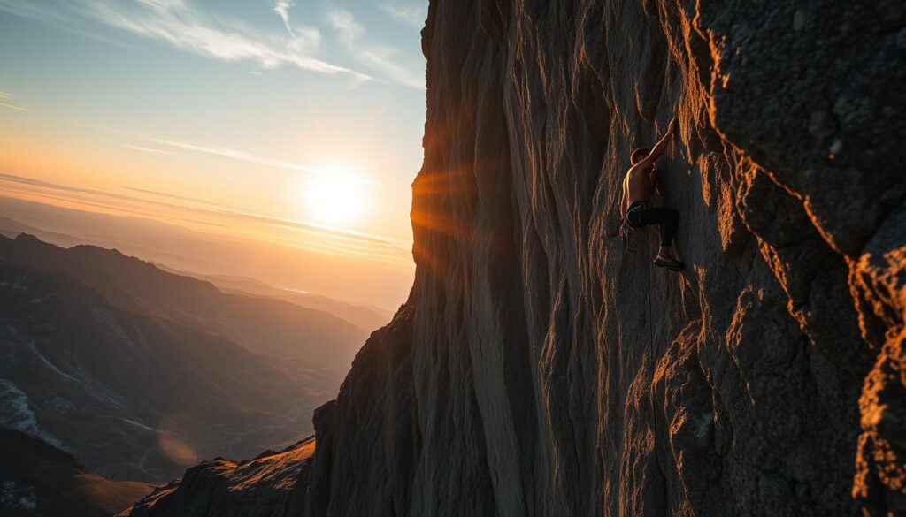Kletterer beim Abstieg Kletterer beim Abstieg