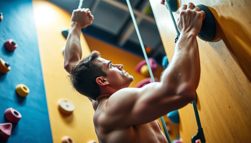 Kletterer beim Training Kletterer beim Training