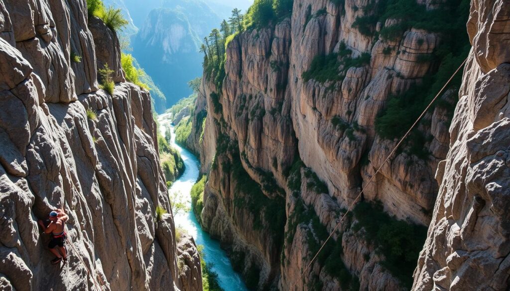 Klettern in der Verdon-Schlucht Klettern in der Verdon-Schlucht