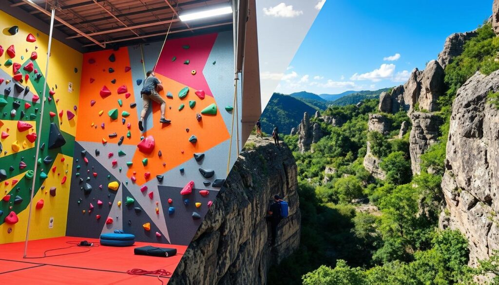 Klettern indoor und outdoor Klettern indoor und outdoor