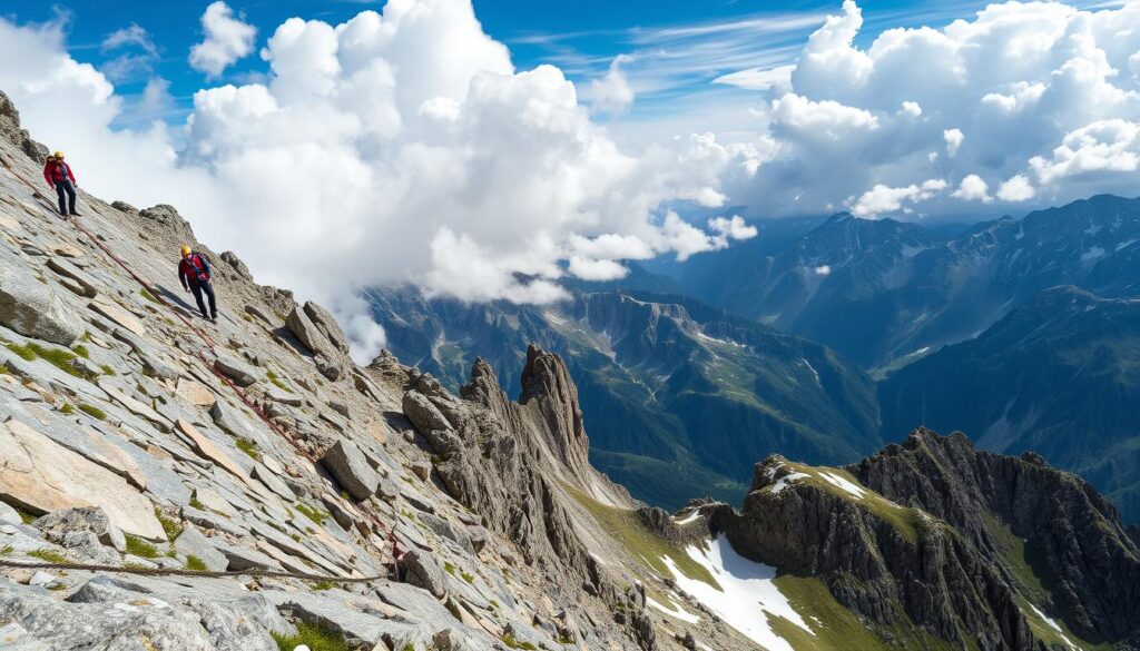 Mehrseillängen Alpinklettern