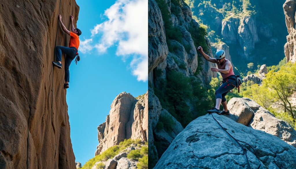 Vergleich Klettern und Bouldern Vergleich Klettern und Bouldern