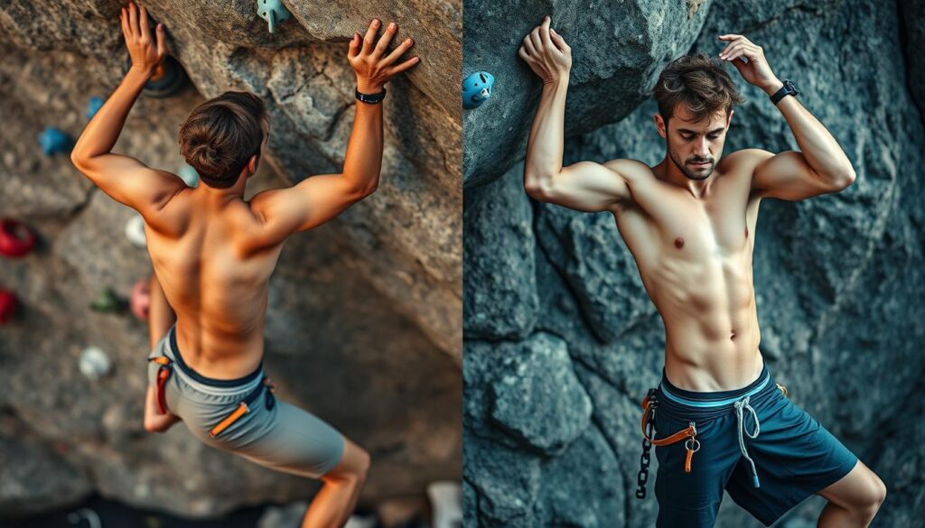 Bouldern Körper vorher nachher