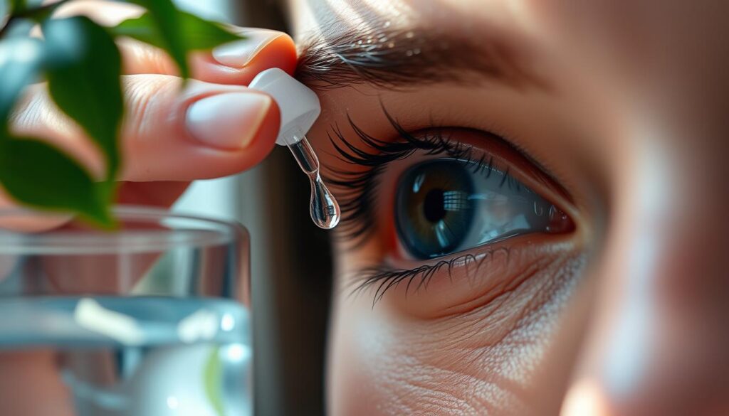 Behandlung von Dehydration und trockenen Augen