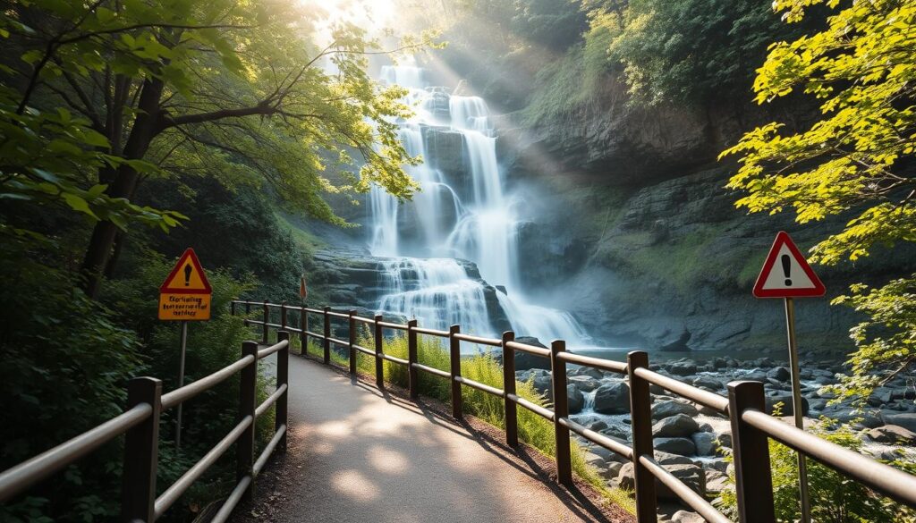 Wasserfallweg Sicherheit