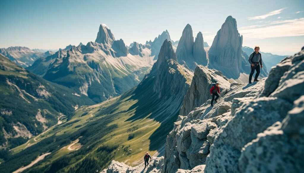 Kletterrouten in den Dolomiten