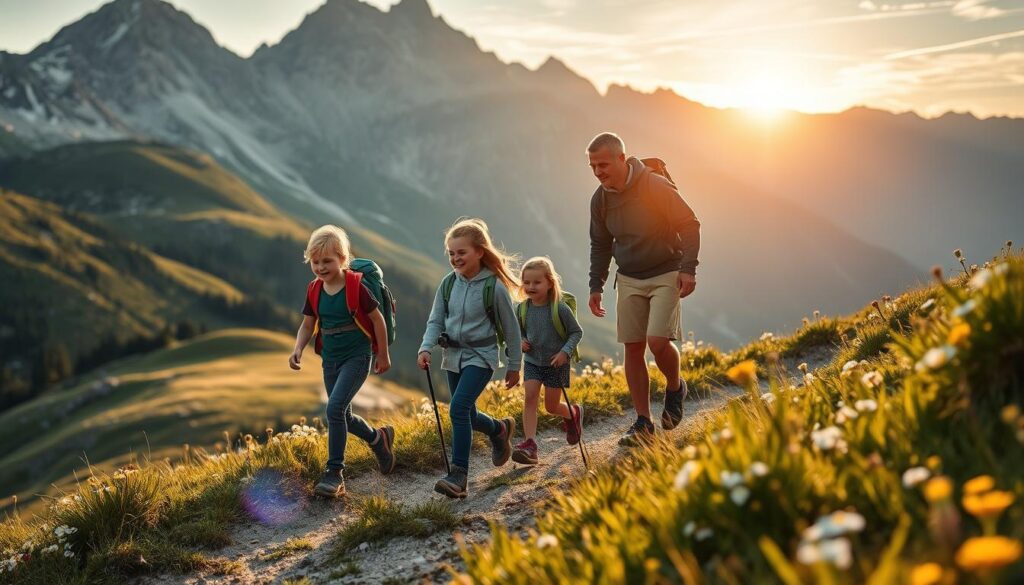 Kinderwandern im Gebirge Kinderwandern im Gebirge