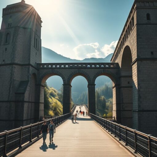 Göltzschtalbrücke zu Fuß überqueren
