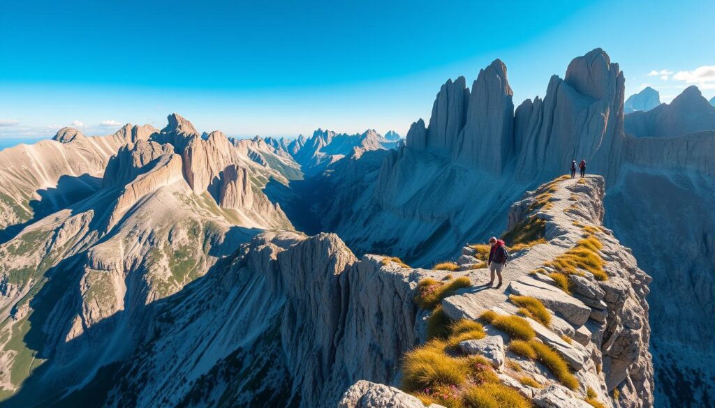 Panoramablick Dolomiten Klettersteig Panoramablick Dolomiten Klettersteig