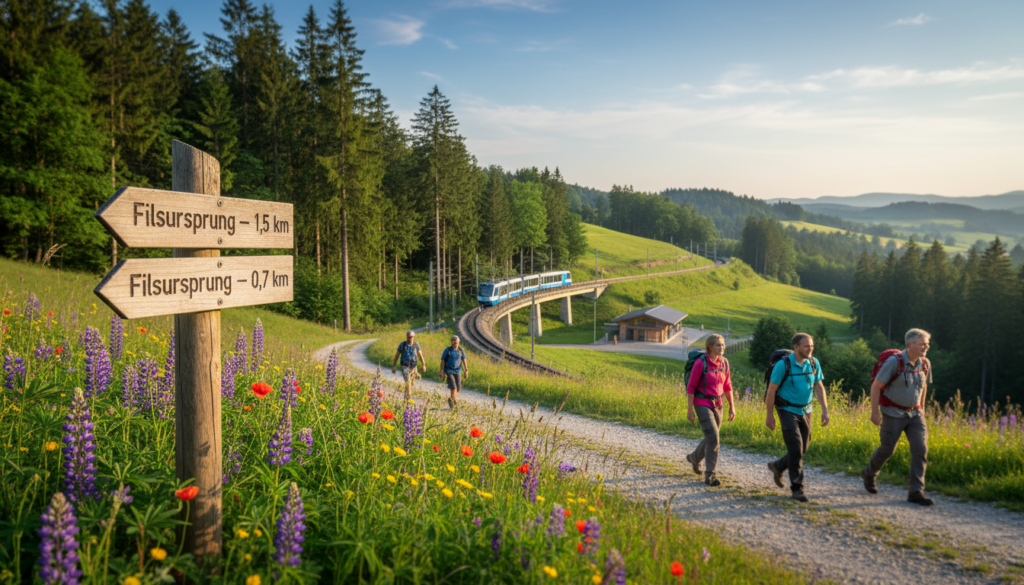 Erreichbarkeit und Verkehrsanbindung zur Filsursprung Wanderung Erreichbarkeit und Verkehrsanbindung zur Filsursprung Wanderung