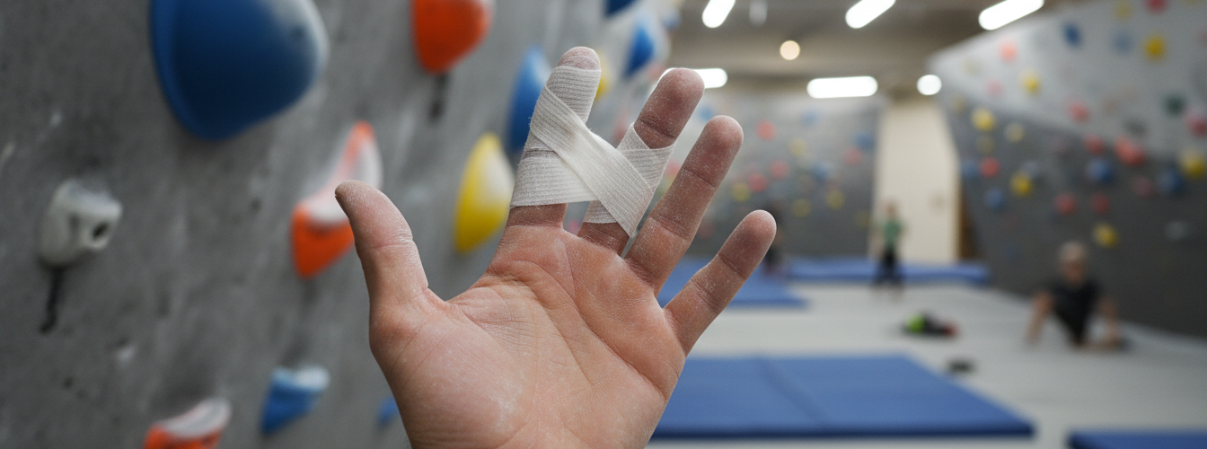 Finger tapen Mittelgelenk Bouldern