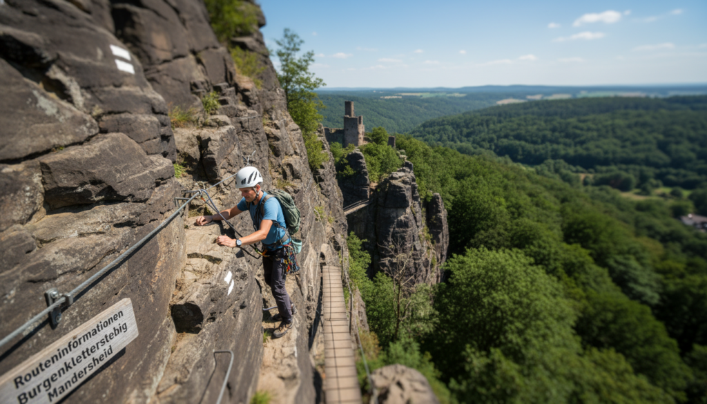 Routeninformationen Burgenklettersteig Manderscheid Routeninformationen Burgenklettersteig Manderscheid
