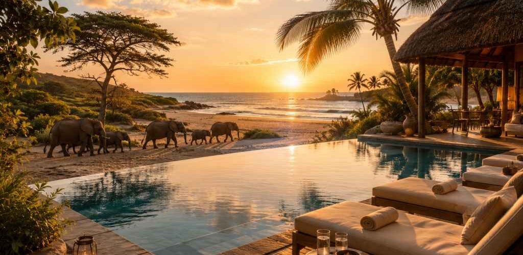 Safari und Badeurlaub in Afrika