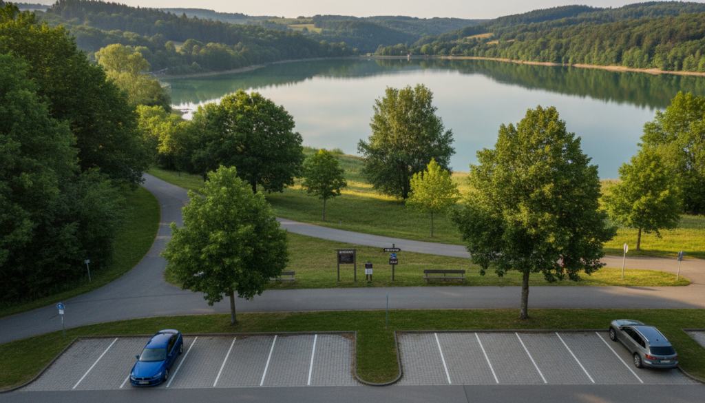 Anreise und Parkmöglichkeiten Herrenbachstausee Anreise und Parkmöglichkeiten Herrenbachstausee