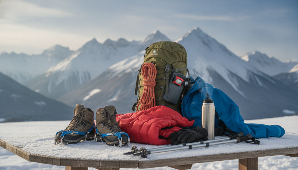 Ausrüstung für die Wanderung im Winter Ausrüstung für die Wanderung im Winter